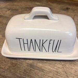 Rae Dunn Thankful butter dish